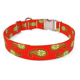 Holiday Paisley Premium Sterling Dog Collar